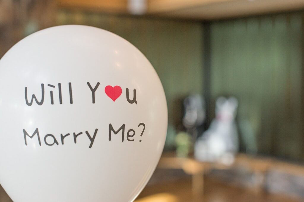 wil you marry me balloon