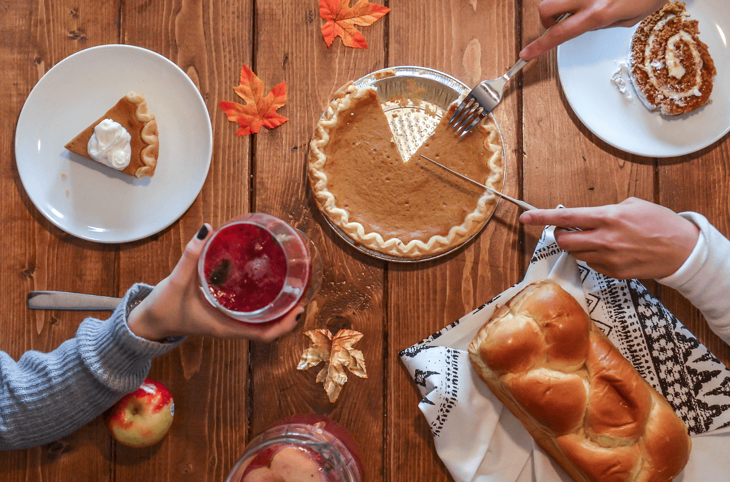 variety of pies on a table