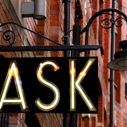 NEON Ask sign